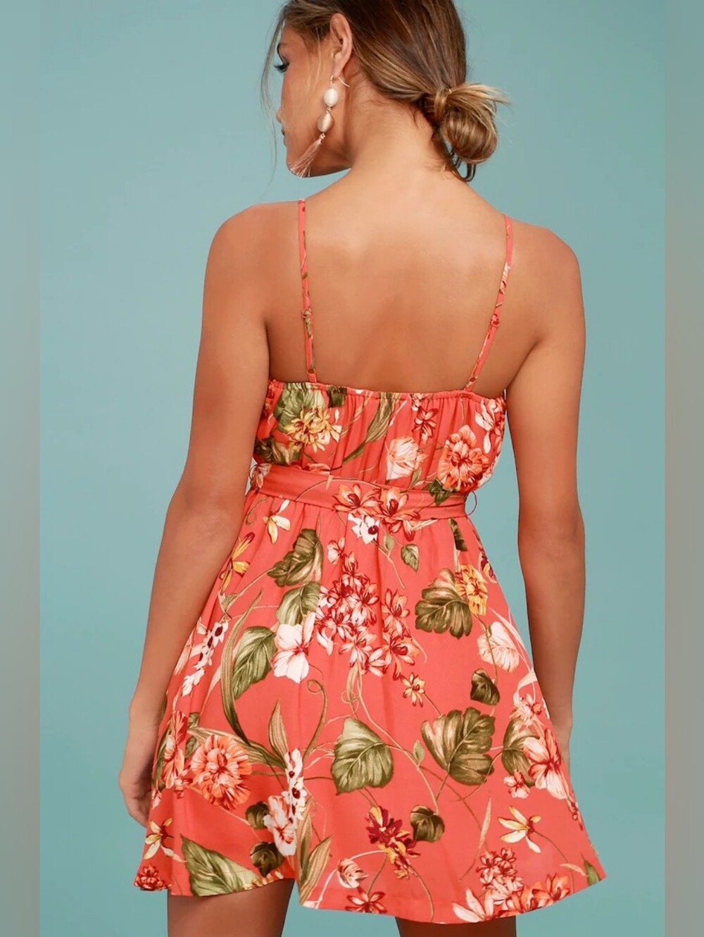 Floral Sleeveless Mini Dress - Picture 3 of 4